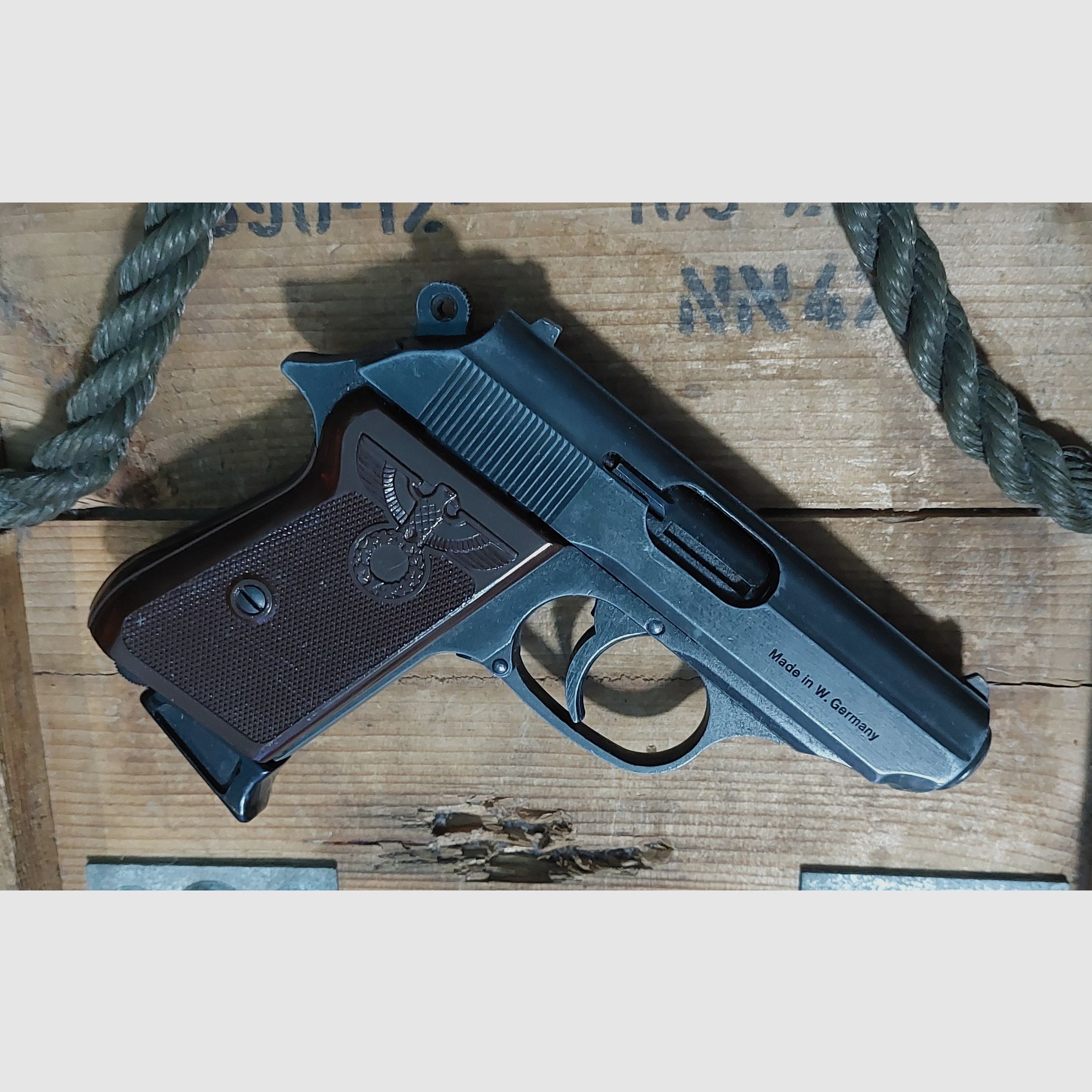 ⚠️SELTEN!⚠️ PERFECTA "El Alamein" Schreckschuss Pistole 8 mm P.A.K (PTB 196/2)