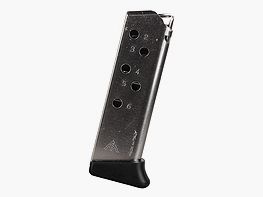 MEC GAR cargador para Walther PPK FR niquelado 9mm Browning K/.380 Auto 6 cartuchos