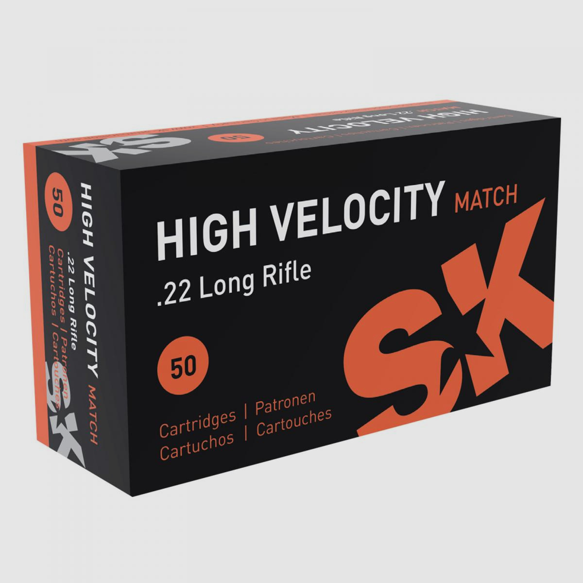 SK High Velocity Match .22 LR 40GR 50 Patronen