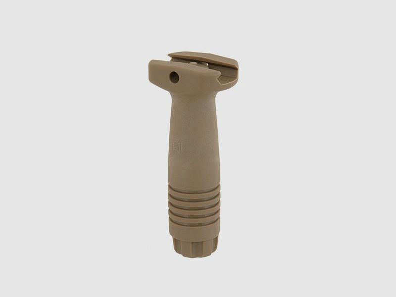Impugnatura anteriore verticale per Airsoft in Dark Earth versione lunga