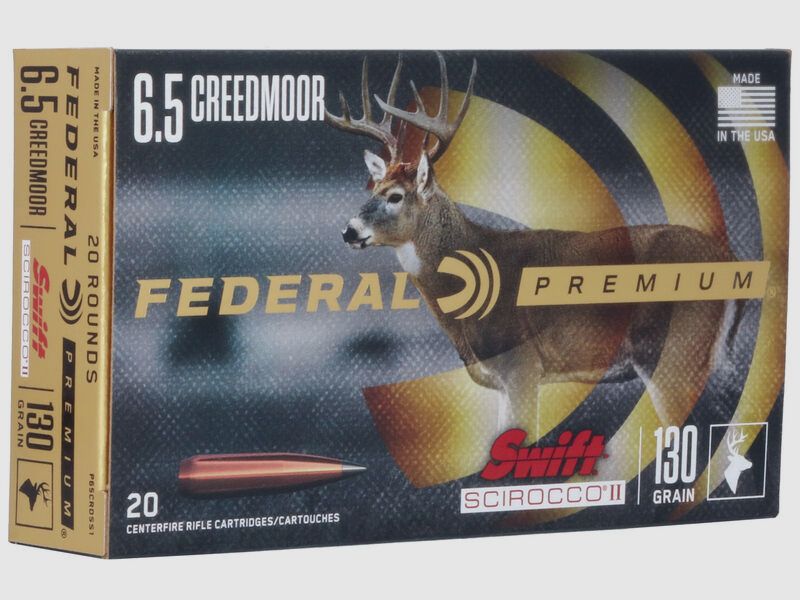 Federal Premium Swift Scirocco II 6,5mm Creedmoor 130GR 20 cartouches
