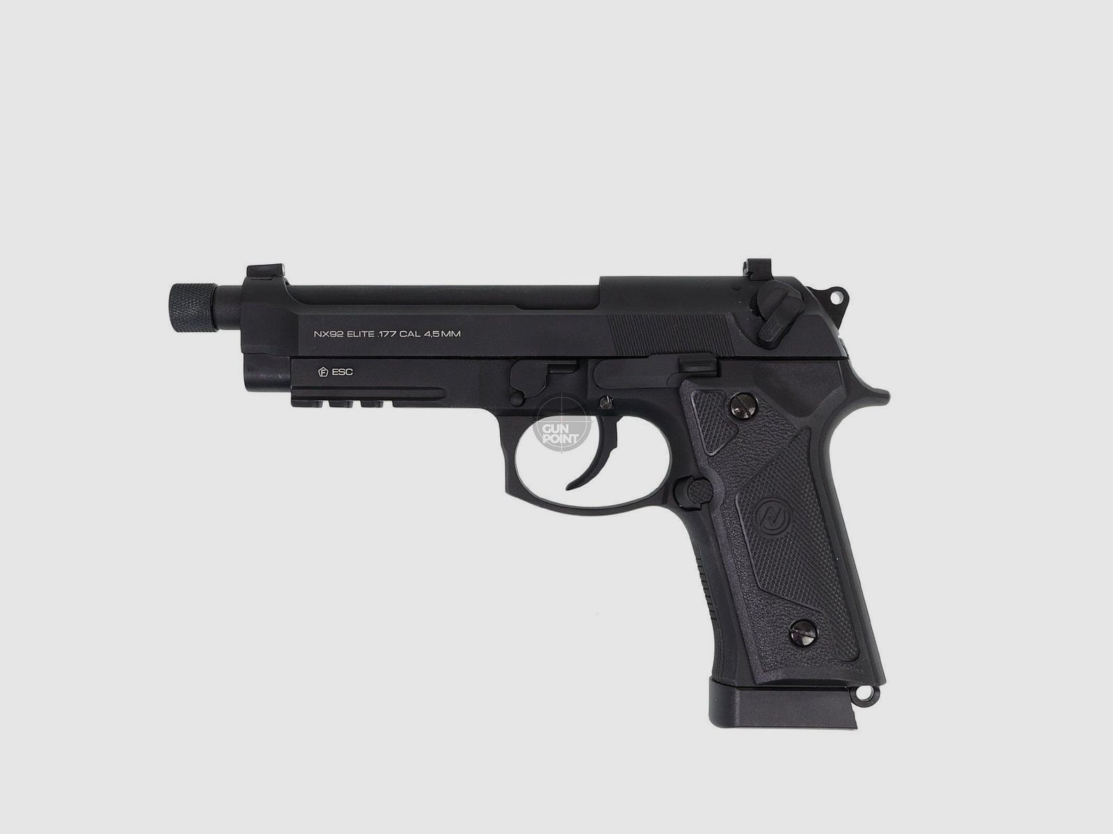 Luftpistole - NX92 Elite Tactical schwarz - BlowBack - Co2-System- Kal. 4,5 mm BB