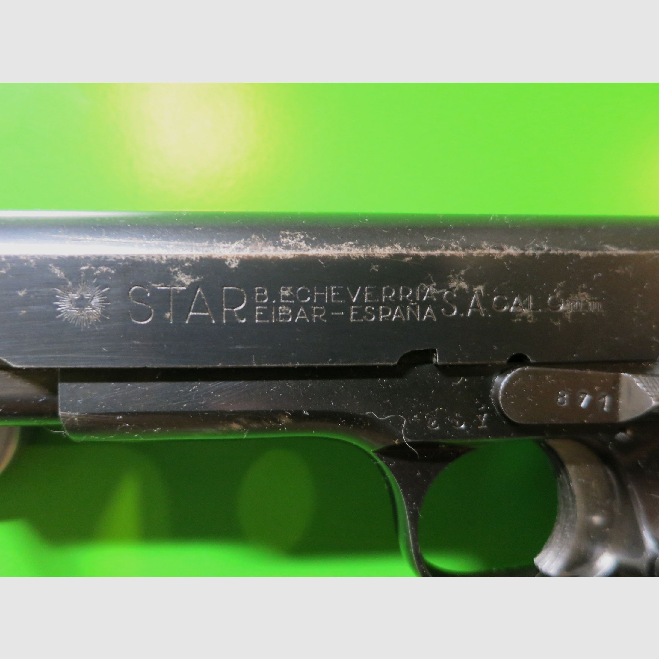 Star Firearms B.Echeverria – Pistolet semi-automatique modèle B; 9 mm; LPN #42-