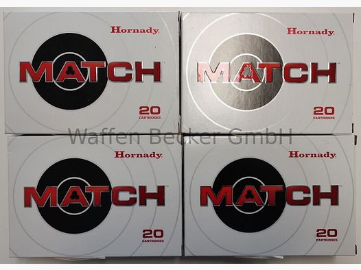 Hornady	 80 Schuss Hornady Match Kal. .338 Lapua Mag. 285grs. aus einem Los