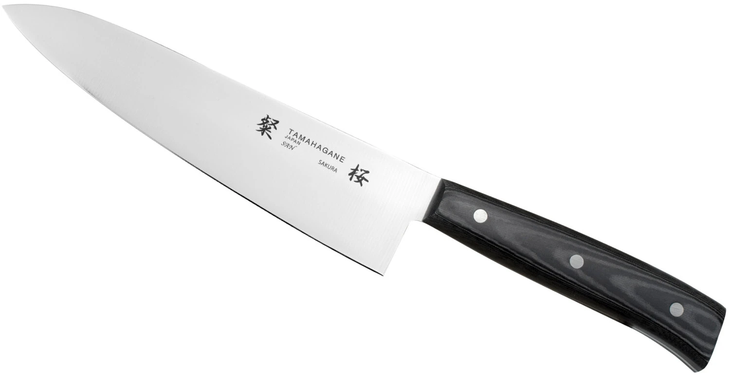Nóż japoński Tamahagane Sakura szefa kuchni 18cm
