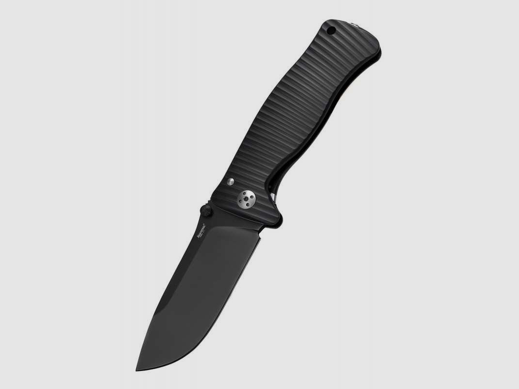 Lionsteel SR1 Aluminium Taschenmesser, Schwarz, D2