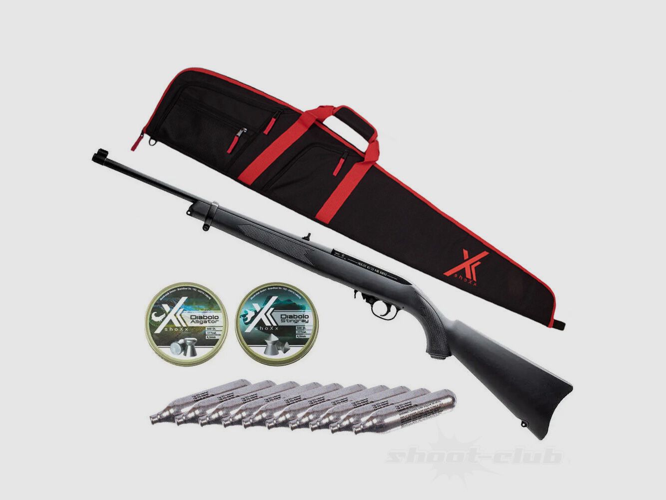Ruger	 Ruger 10/22 CO2 Gewehr 4,5mm Futteral-Set