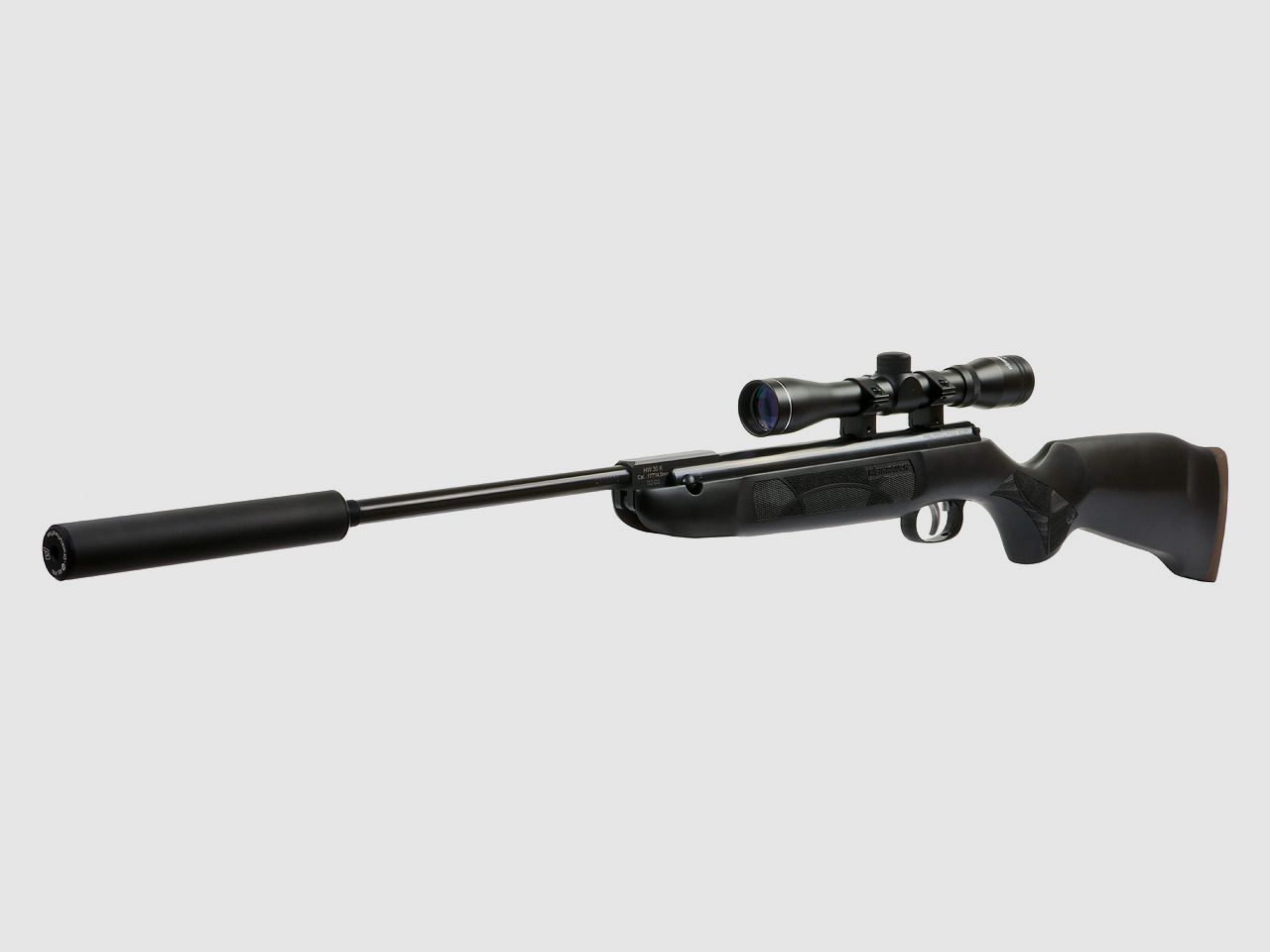 Luftgewehr Set Weihrauch HW 30 S brĂĽniert schwarzer Buchenholzschaft SchalldĂ¤mpfer Zielfernrohr 4x32 ZubehĂ¶r Kaliber 4,5 mm (P18)