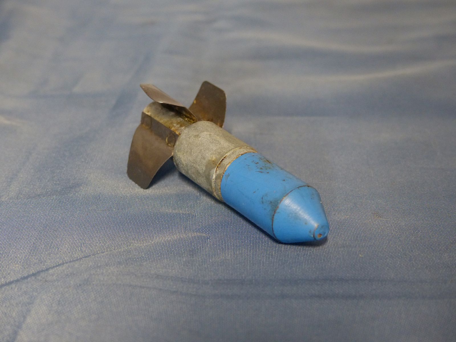 Bundeswehr BW 3 pièces de munitions d'exercice cartouches projectiles bleus G3 matériel de nettoyage années 60 70