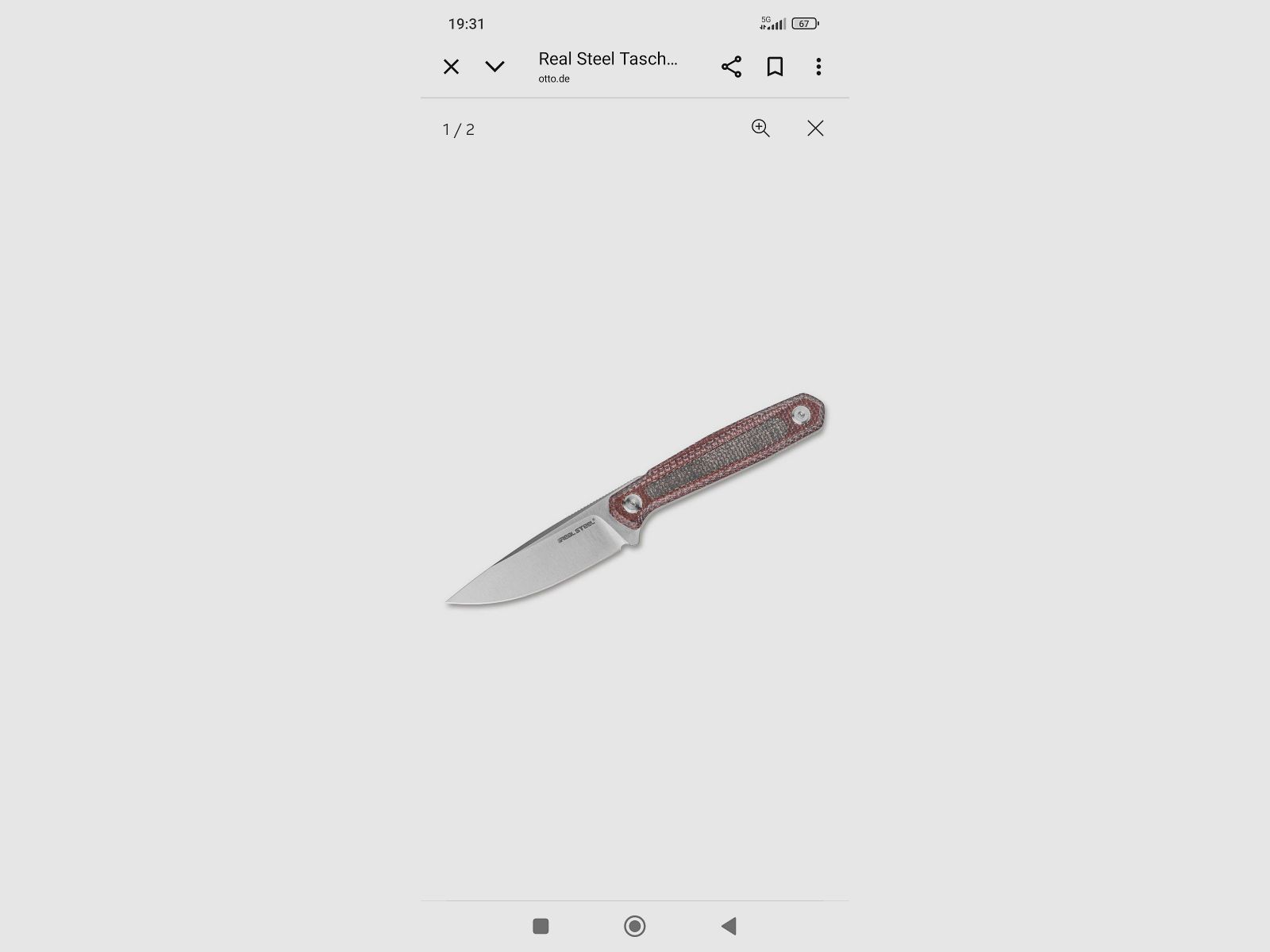 EDC Knife Real Steel Dex Natural Micarta Handle New, image 2 of 5