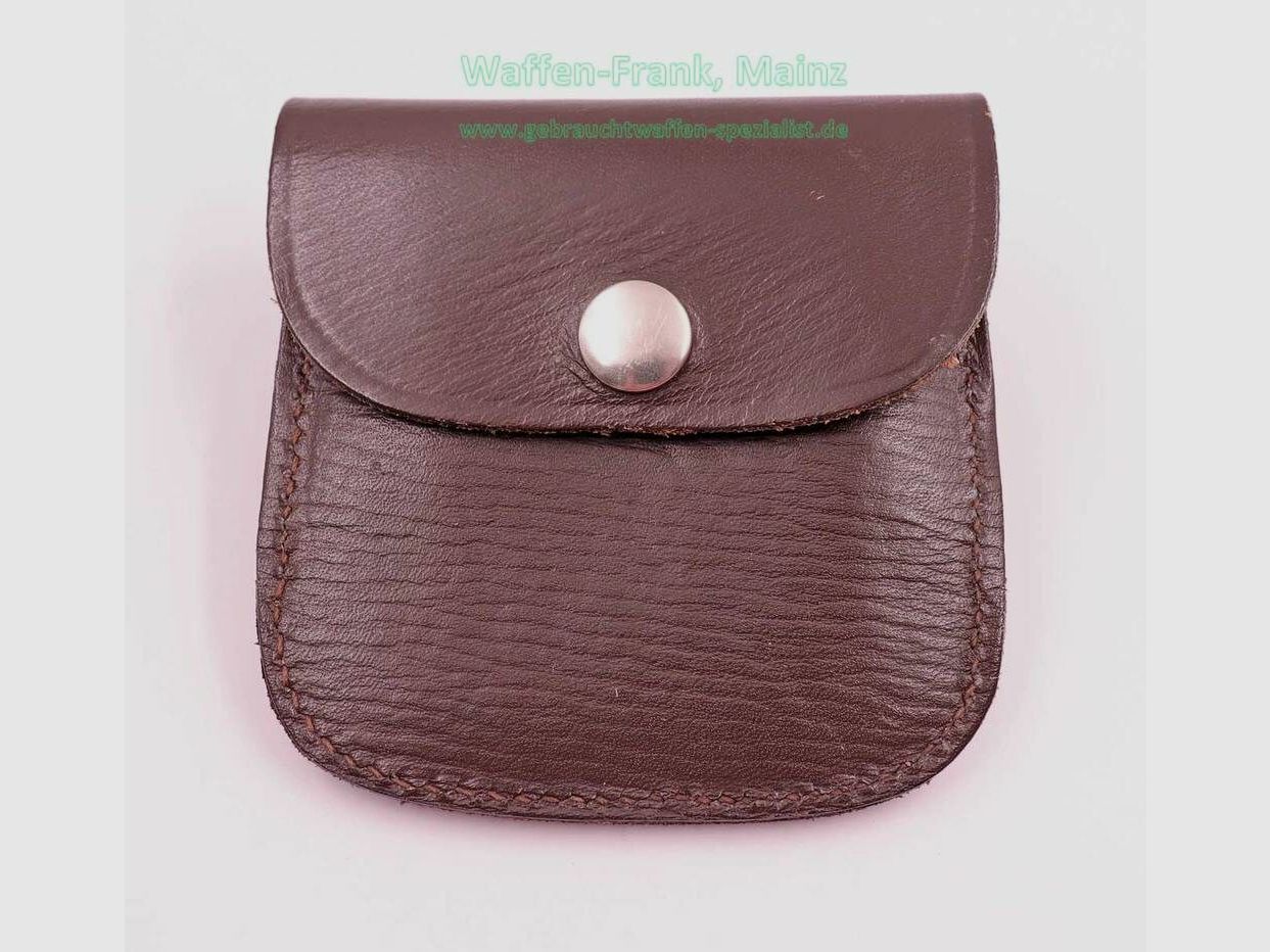 Unknown manufacturer leather cartridge case for shot and bullet