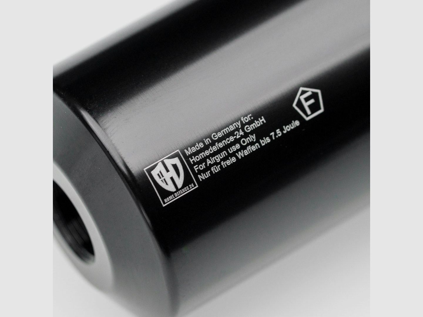 SCHALLDÄMPFER | SILENCER Thread 15x1 | CNC | SCHWARZ | L 16cm | HDR50 | HDP50