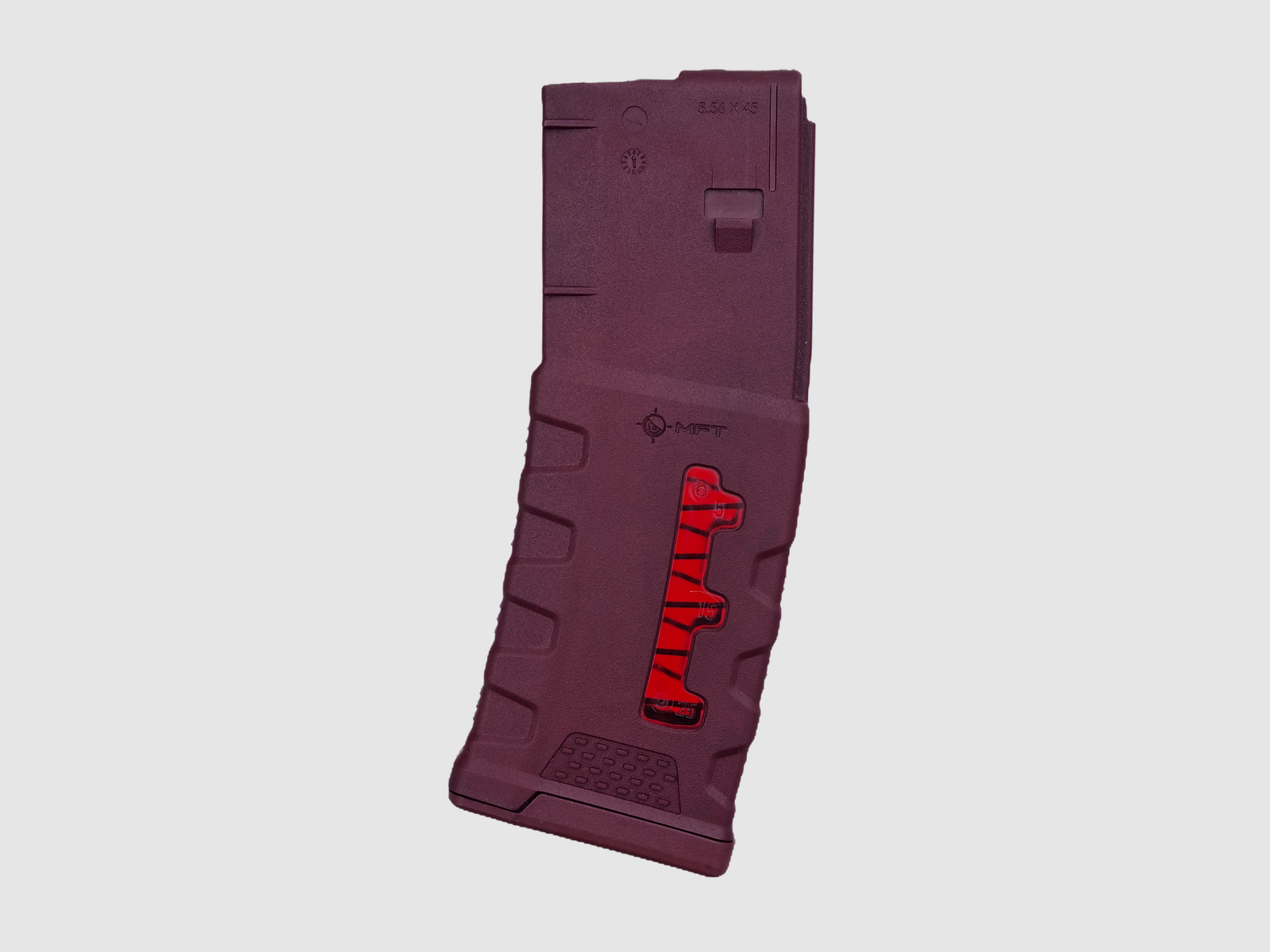 Chargeur AR15 Extreme Duty Window, 30 coups, Red KM-313W - MFT / Kobold Customs