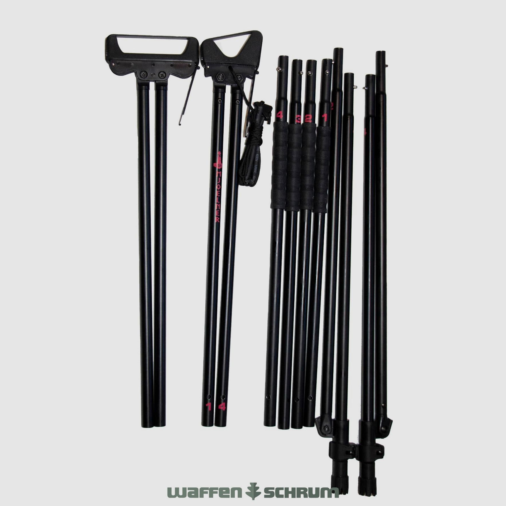 Mjoelner Hunting Zielstock 4-Beinig Alu / schwarz / FENRIS I