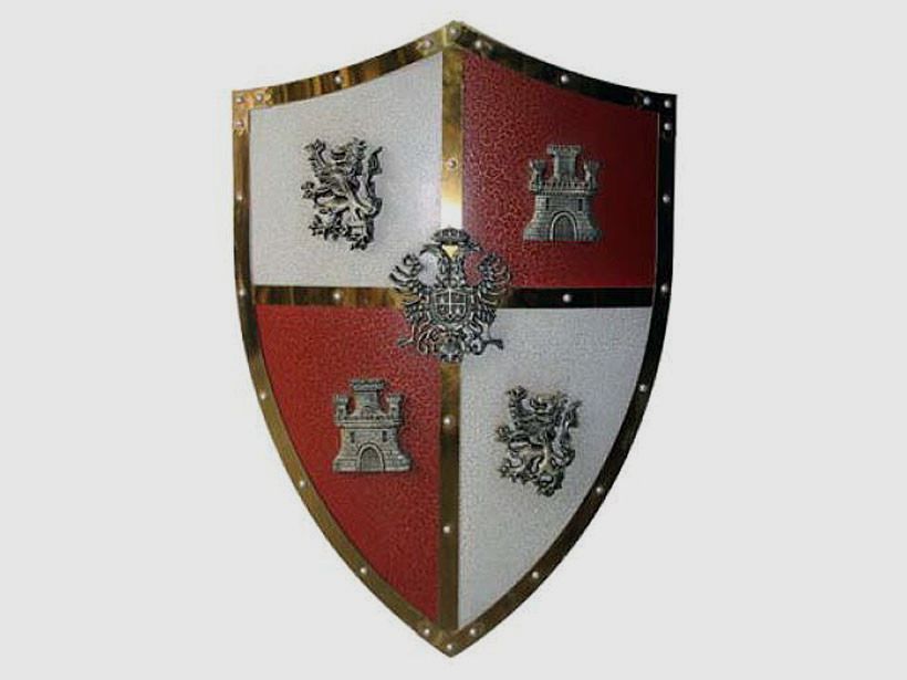 Bouclier de chevalier en métal