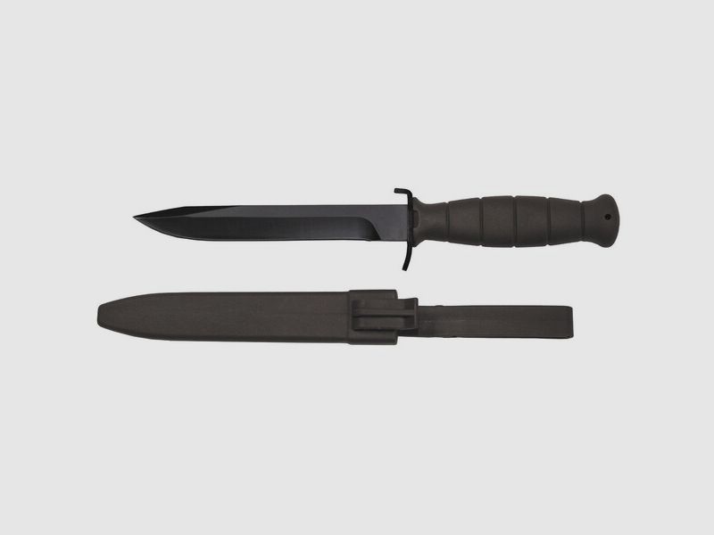 ÖBH Kampfmesser / Feldmesser 16,5/29cm (Nachbau) Schwarz / Oliv mit Kunststoff - Scheide