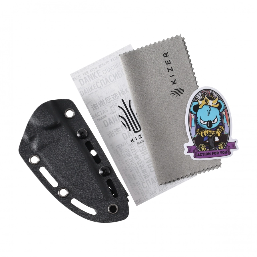 Cuchillo Kizer Hare 1077A1, naranja, imagen 5 de 6