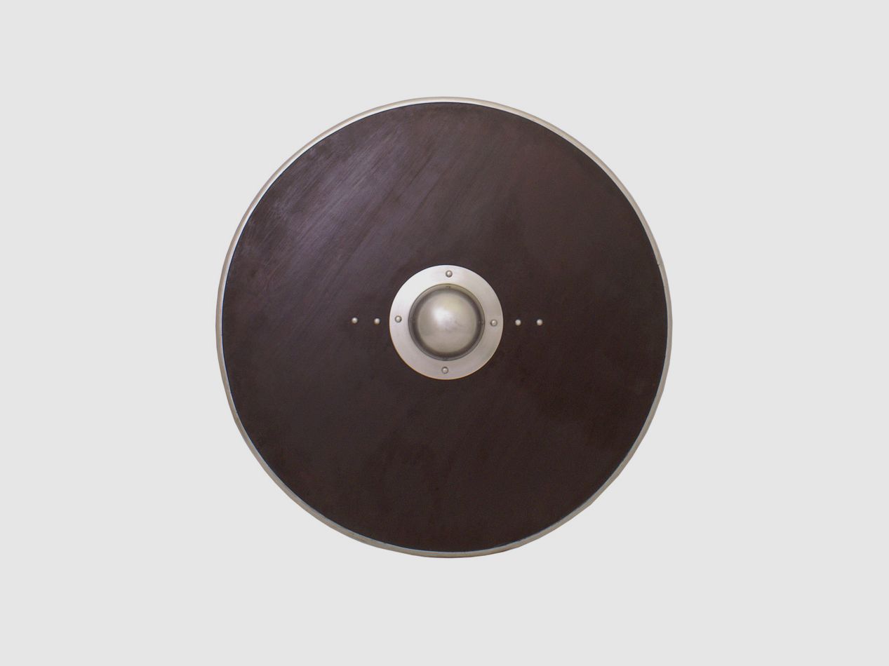 Large round shield made of wood
