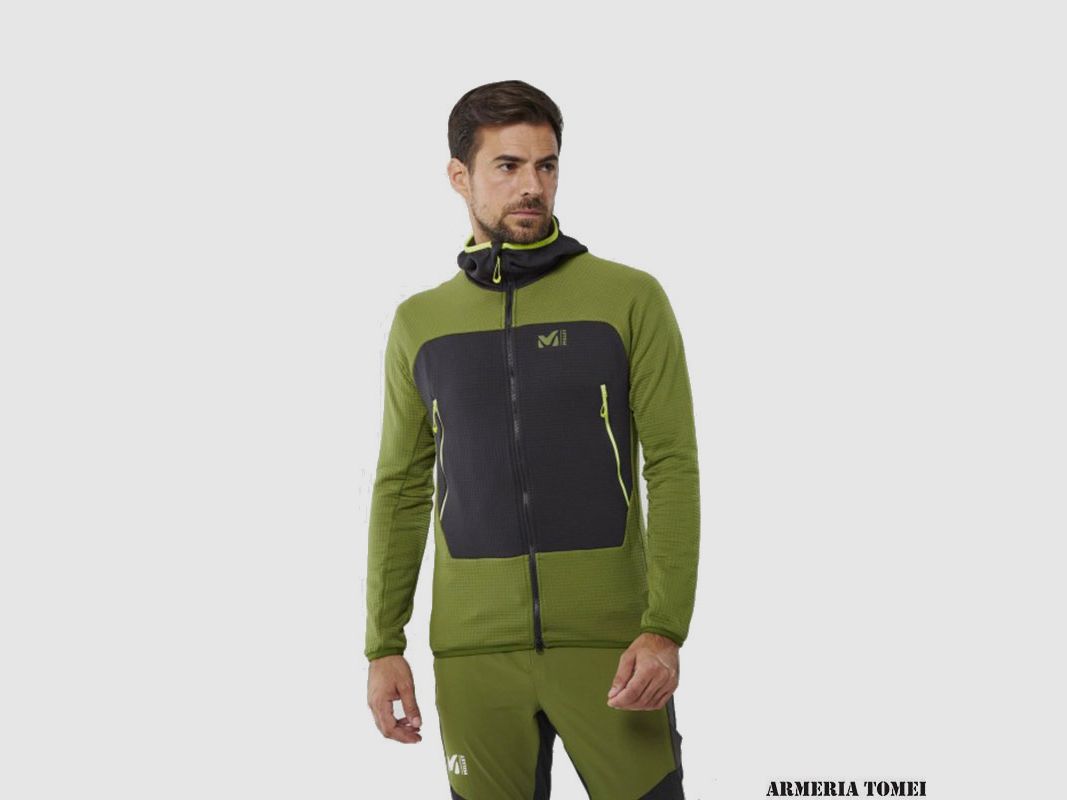 Mikrofleecejacke – Millet – Fusion Grid Hoodie M Grün/Schwarz, Bild 2 von 4