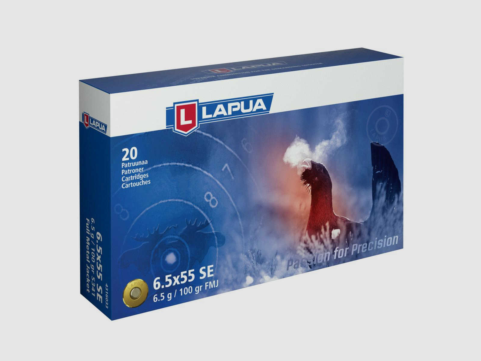 Lapua 6,5x55 SE 100GR FMJ 20 Patronen