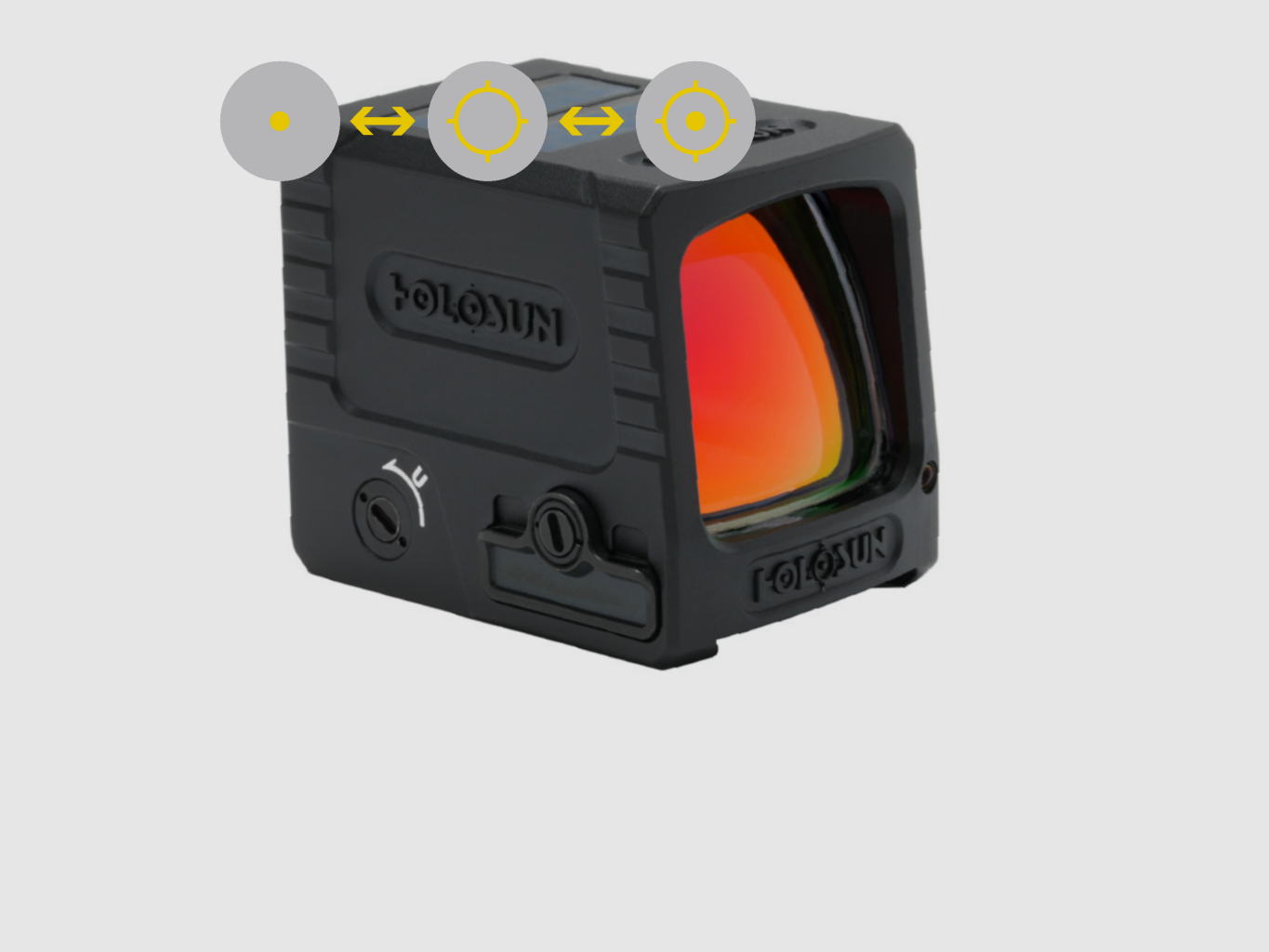 Holosun Reflexvisier AEMS-MACRO-GD-MRS mit goldenem Wechselabsehen: 2MOA Dot & 65MOA Circledot, Bild 1 von 3