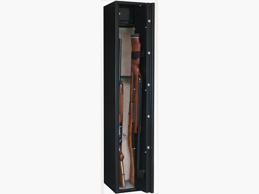 5 Waffen: 4 Waffen mit Zielfernrohr + 1 in der Tür – Innentresor