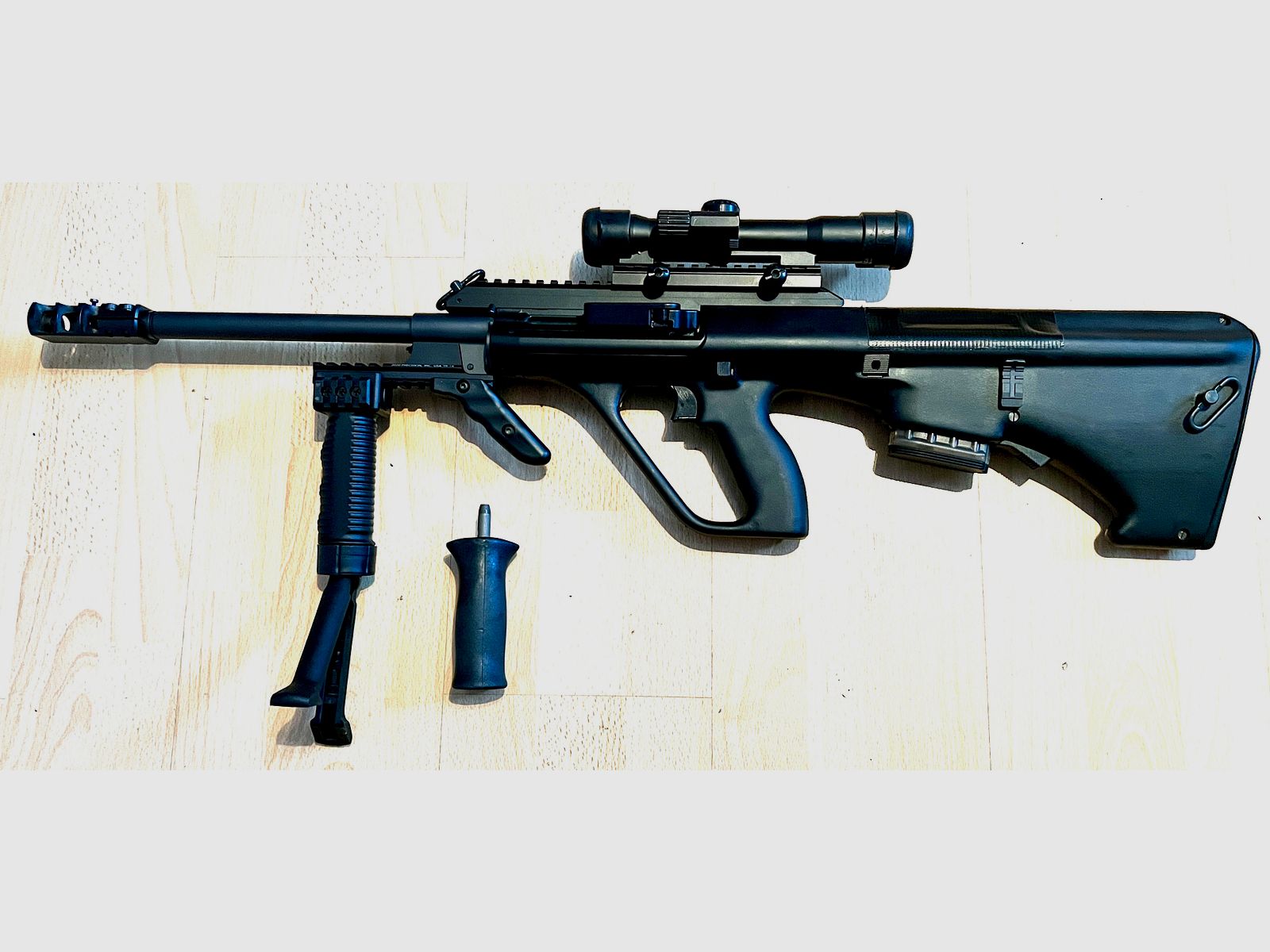 Steyr AUG reference weapon for sight test article - precision conversion prepared for sports use. (Alternative to Schmeisser, Hera, HK MR223, HK243, AR15, OA 15, Savage, DAR, Brunk, LDT)