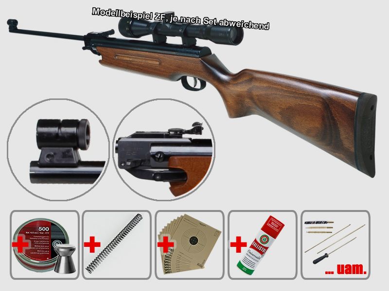 Luftgewehr WEIHRAUCH HW 35 STANDARD, gr. SPAR-Set, ZF Walther 4-12x50 CI, Kal. 4,5 mm (P18)