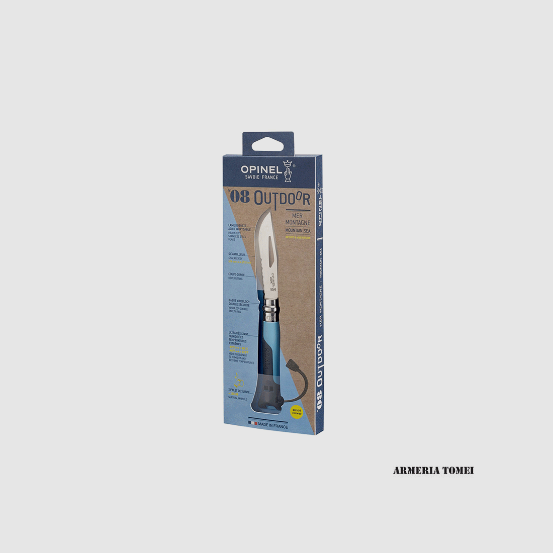 KNIFE – OPINEL – N.8 INOX OUTDOOR SPORTS BLUE, image 2 of 2