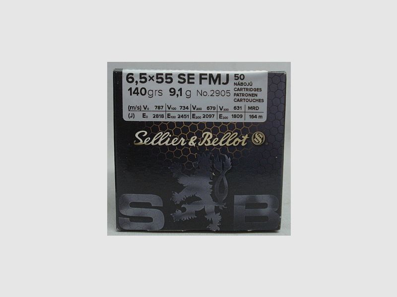 6,5x55 FMJ / VM Boat Tail - 9,07g/140gr (a50)