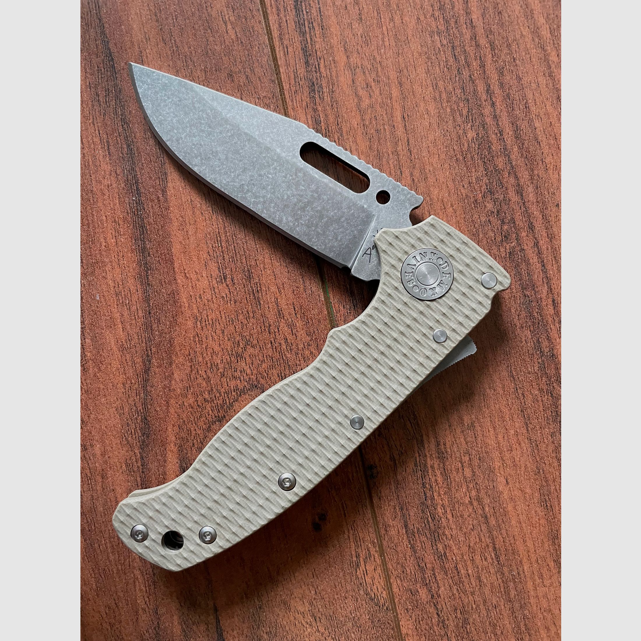 Demko Knives AD20.5 Shark-Lock CPM 3V Clip Point AD205-3V-CTCP Coyote G10