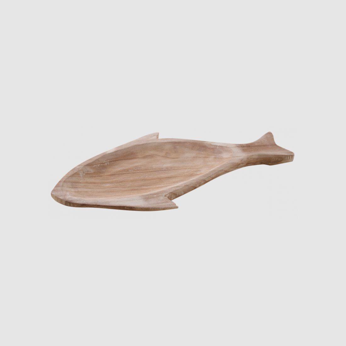 Lovergreen Kunst des Tisches Motiv Fischkorb paulownia-Holz klein