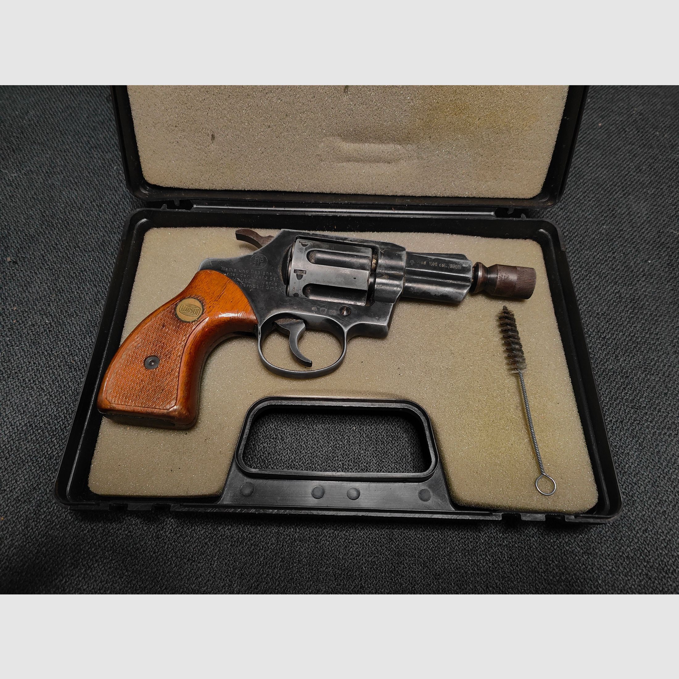 Revolver Mauser 380 K. Modell 50 Schreckschuss Gas Signal Knall Alemania Occidental PTB 219 9mm k