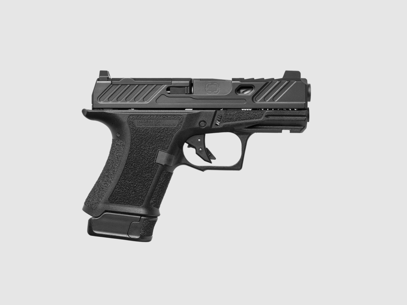 Pistola Shadow Systems CR920 Elite OR, 9mm Luger 3.4" canna fluted nera, 13+1/10+1