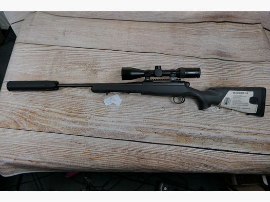 Mauser 18, Komplettpaket mit Steiner 2,5-10x50 und Schalldämpfer A-Tec