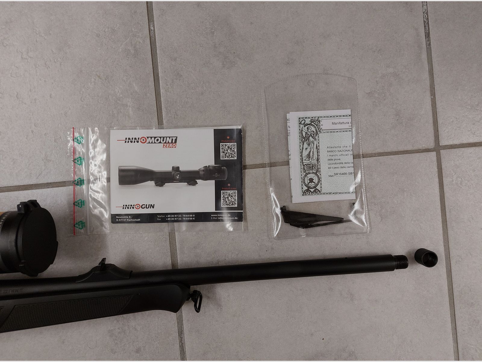 Mercury/Sabatti Saphire Repetierer Kal. .30-06 mit Minox Allrounder 3-12X56 S und Innomount Zero Montage inkl. 66 Schuß RWS HIT short rifle