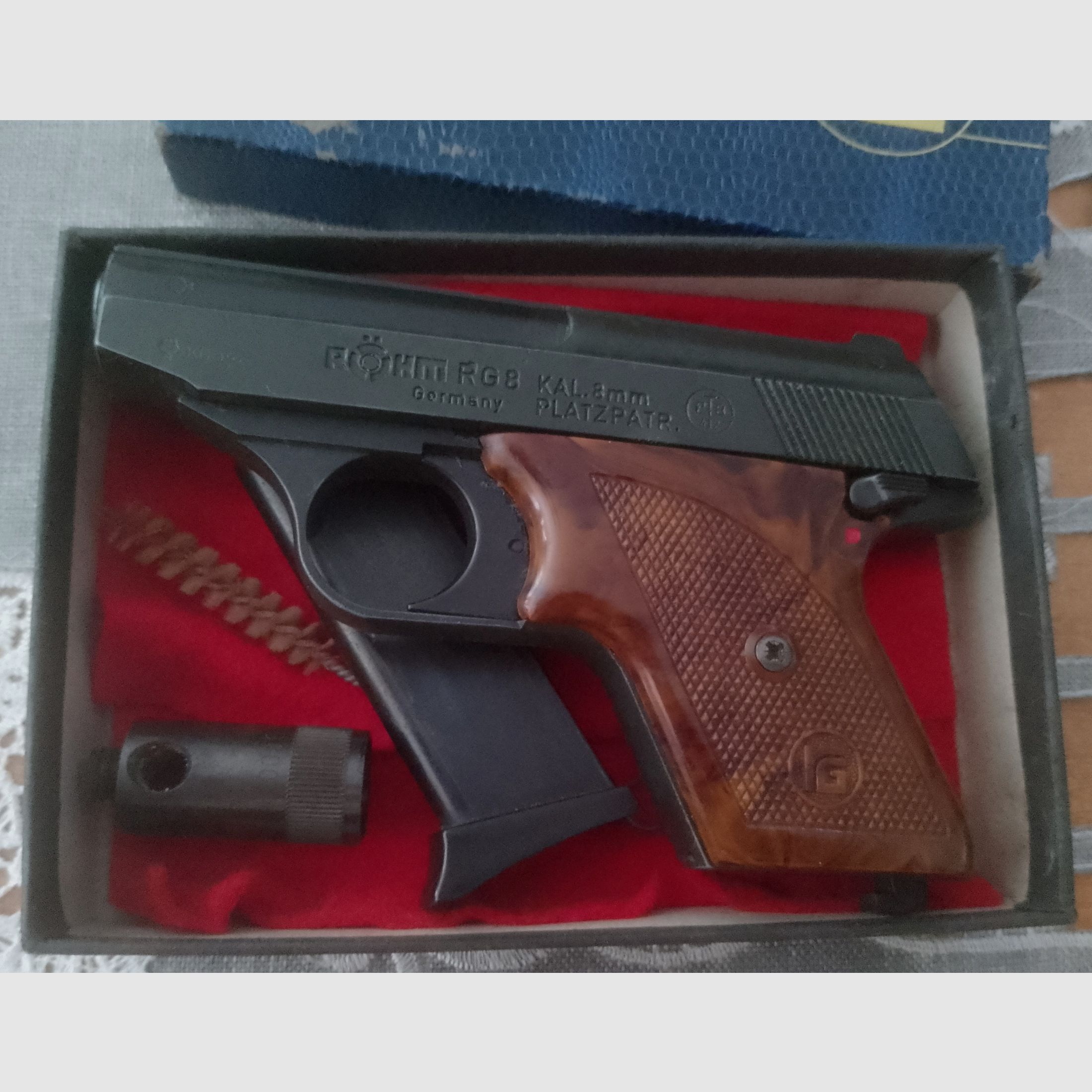Seltene Röhm RG 8 im Kaliber 8 mm Knall/ PTB 412 mit OVP!