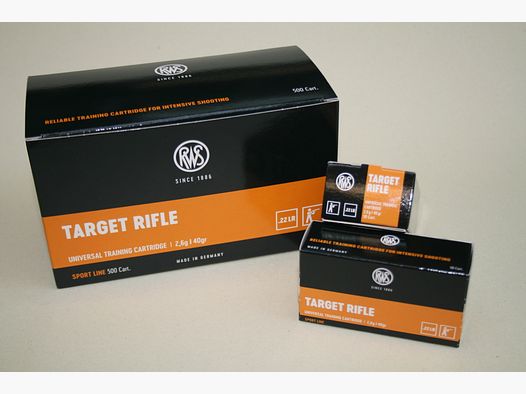 RWS Target Rifle Ammunition 40 grains Cal 22lr x 5000