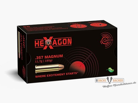 GECO .357 Magnum Hexagon 11,7g/180gr 50 Schuß