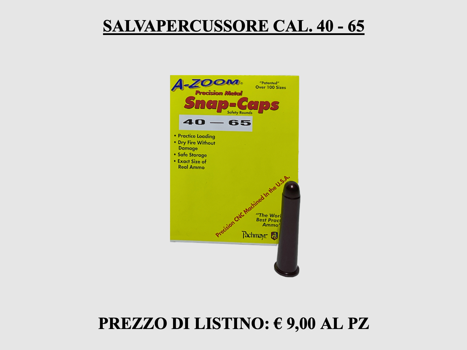 A – ZOOM – Amorces Cal. 40 – 65, image 1 sur 2