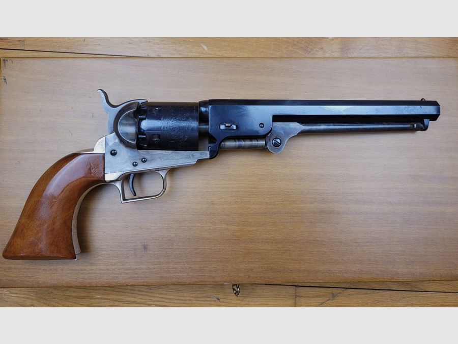 Très beau revolver Colt poudre noire – Mod. 1851 Navy – RARE fabrication COLT USA (pas italienne !) de 1977 – 6 coups – calibre 36 – TBE, image 6 sur 27