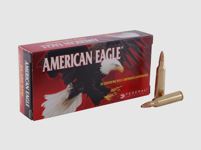 Federal American Eagle Varmint & Predator .22-250 Rem. 50GR JHP 20 Patronen