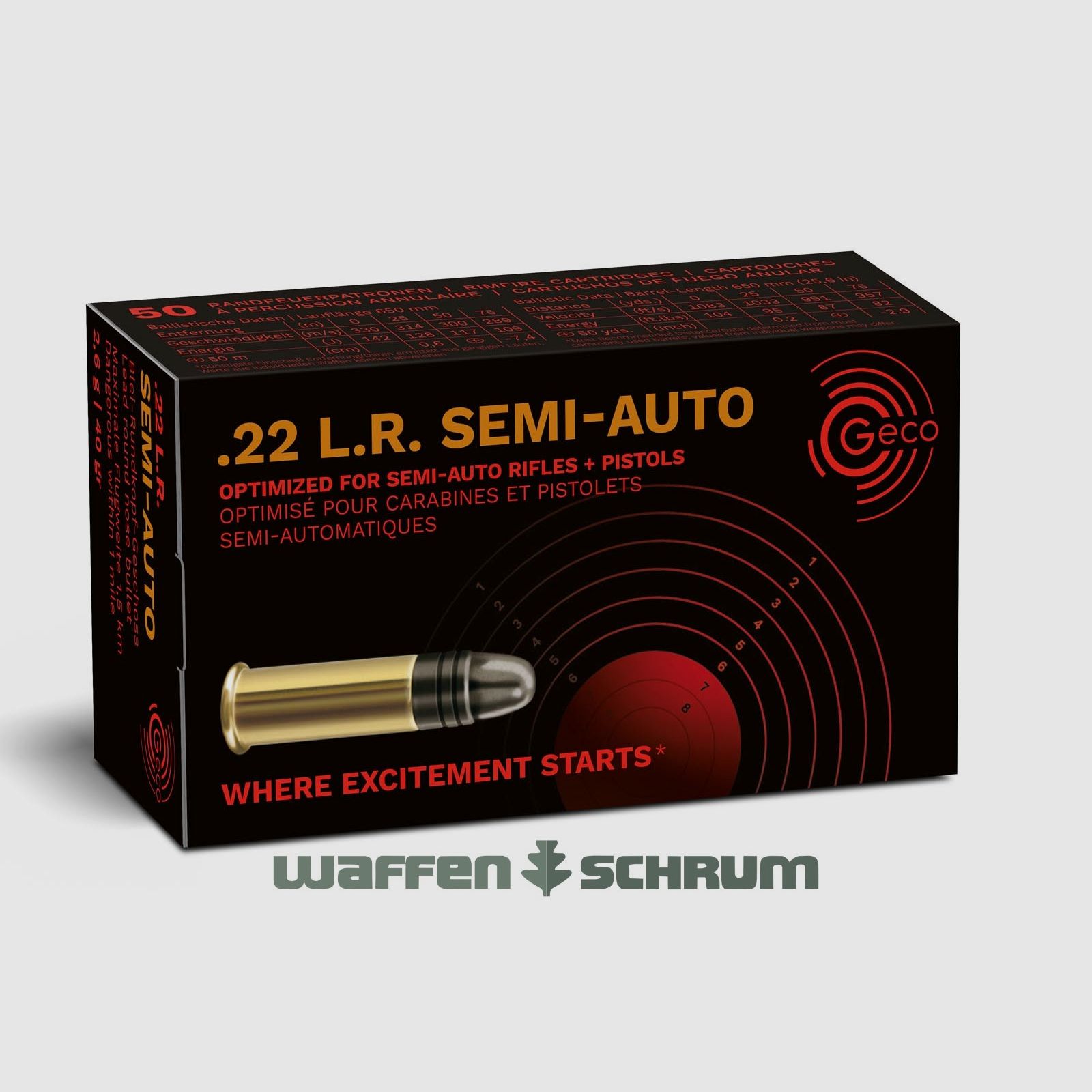 Geco .22lr Semi-Auto 2,6g - 40gr