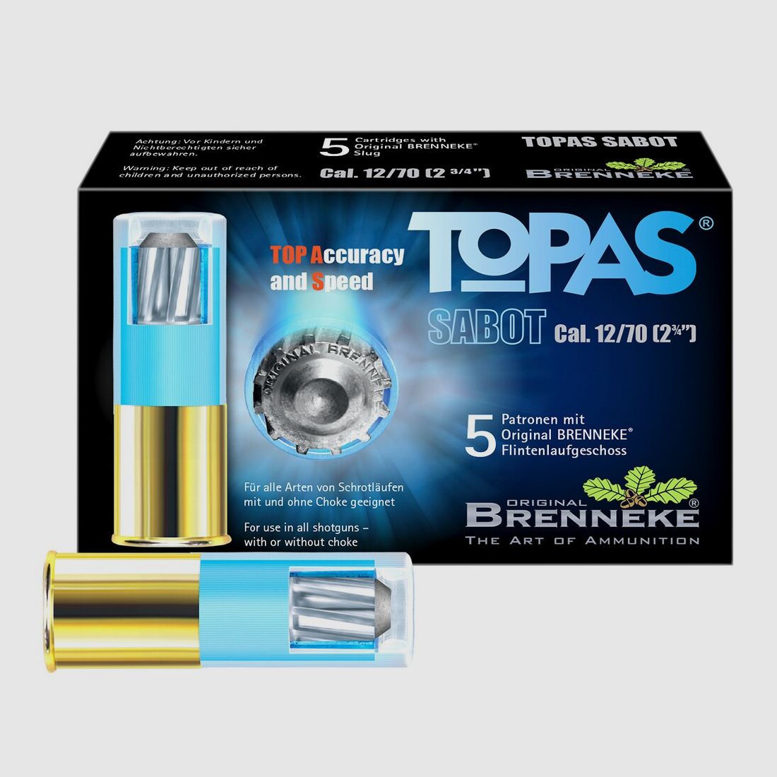 Brenneke 12/70 Topaz Sabot 20g, imagen 1 de 2