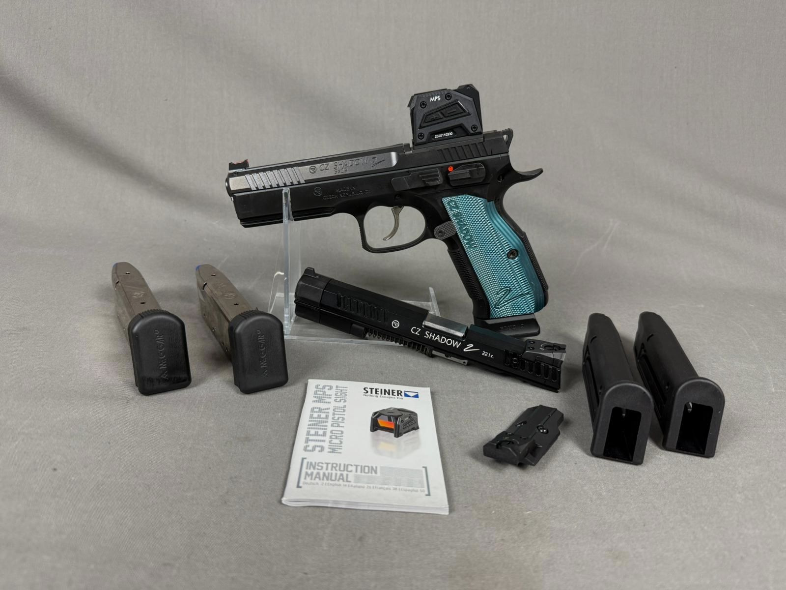 CZ Shadow 2 OR 9mm Luger mit Steiner MPS Set und CZ Kadet WS in .22lr