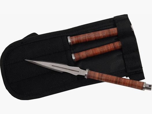Kunai Wurfmesser Set mit zweischneidiger Klinge