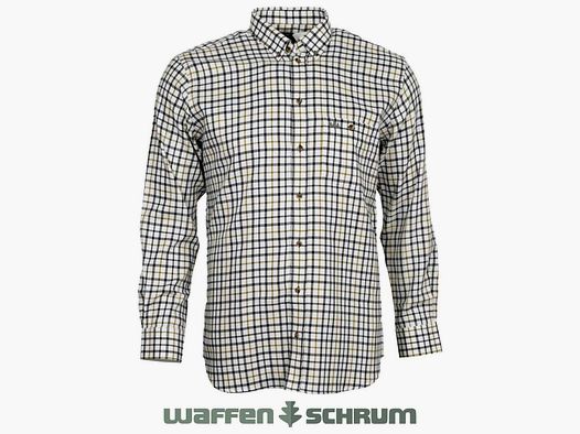 Camicia Twill Foresta moderna oliva con blu/bianco