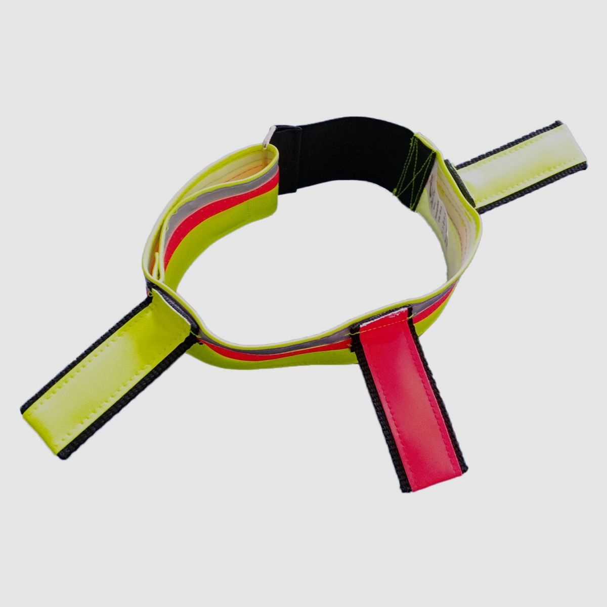 Hundesignalhalsband 3 Fahnen 6 cm Gummi & Klettverschluss