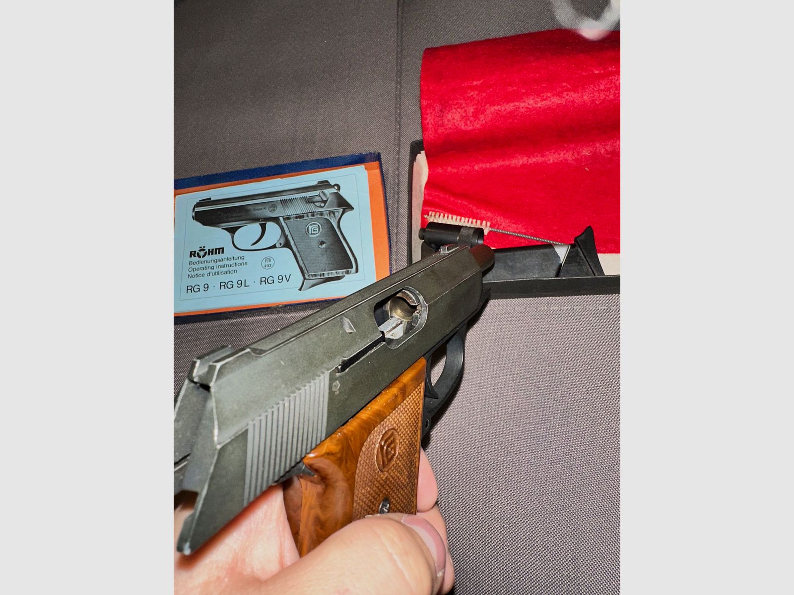 Röhm RG 9 – PTB 232 – 8 mm K – OVP – 3 Magazine – sehr guter Zustand 