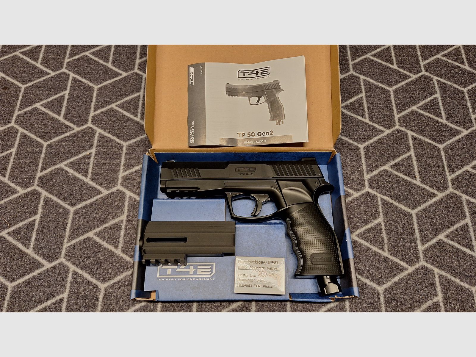 T4E HDP50/TP 50 Gen2 RAM Co2-Pistole cal .50 + Zubehör-Neu!